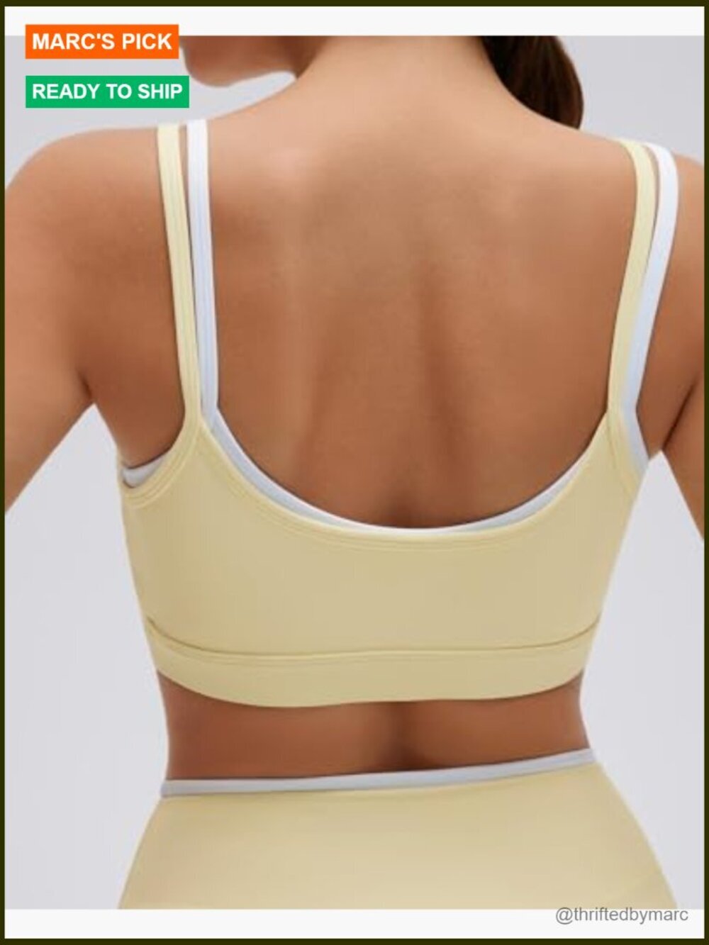 2-Piece Workout Set with Padded Camisole and High-Waist Bike Shorts - Picture 4 of 7